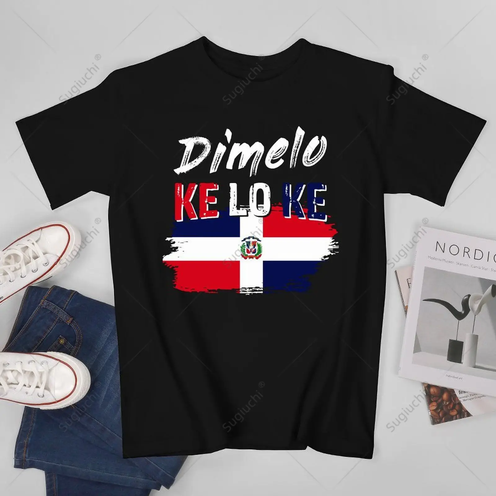 Unisex Men Dimelo Ke Lo Ke Dominican Republic Flag Tshirt Tees T Shirts Women Boys 100% Cotton T-Shirt