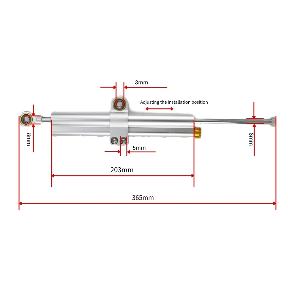 260/365mm para onhlins yamaha YZF-R3 YZF-R6 tdr 250 cs3c cs5 sr1sr125 xjr1300 kawasaki mt07 mto9 zx6r amortecedores de direção da motocicleta
