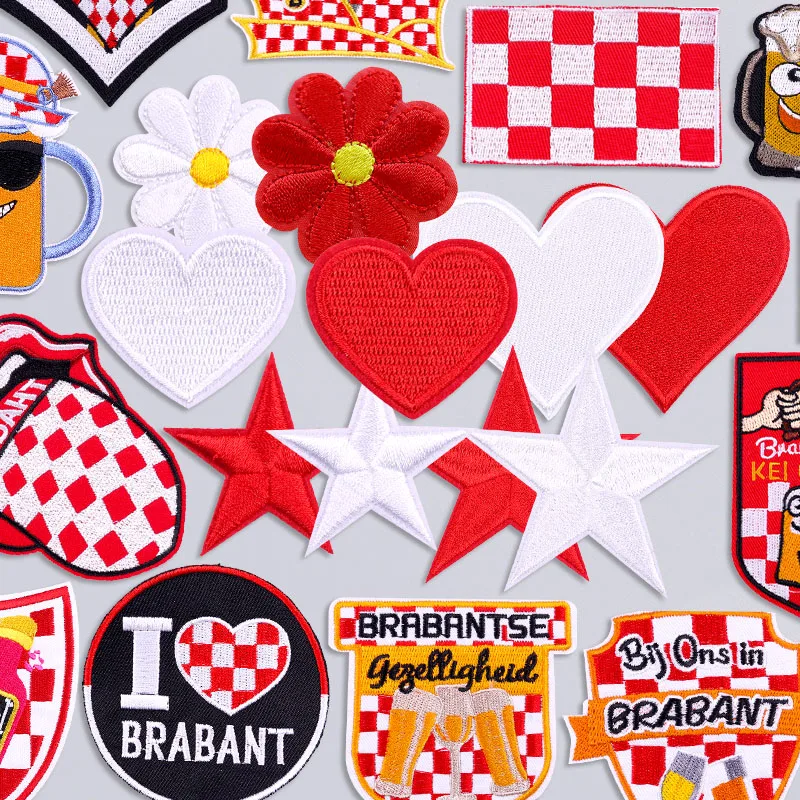 Niederlande Karneval Patch Brabant Emblem Eisen auf Patches auf Kleidung Stickerei Patches für Kleidung ​ ​ Dekorativer Festival-Patch