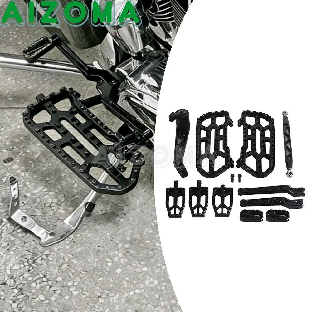Wide Footboard For Harley Road King Road Glide Electra Glide Street Glide Motorcycle Front Rear Heel Toe Shifter Lever Shift Peg