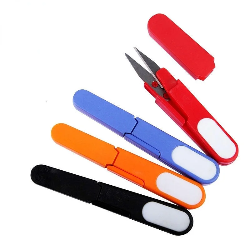 

1pcs Badminton Racket Line Mini Scissors with Cap Protective Sleeve Portable Travel Threading and Thread Cutting Tool