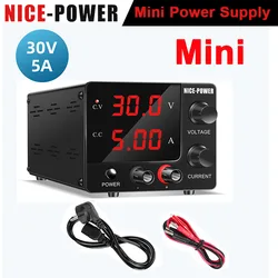 Nice-Power 30V 5A Mini Power Supply 150W Adjustable DC lab Switch Source 3-Digit LED Voltage Stabilizer 220V/110V Phone Repair