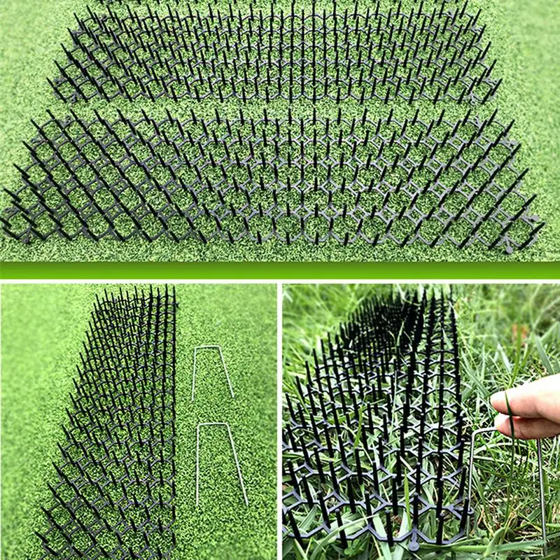 1pc Garden Cat Scat Repellent Mat Prickle Strips Anti Cat Net Spike Deterrent Keep Cat Dog Away Digging Climbing Pets Supplie