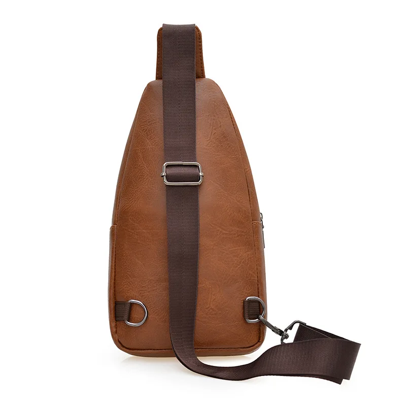 New Chest Bag, Men's Versatile Shoulder Bag, Large Capacity Solid Color Waterproof Crossbody Bag, Men's Business Travel