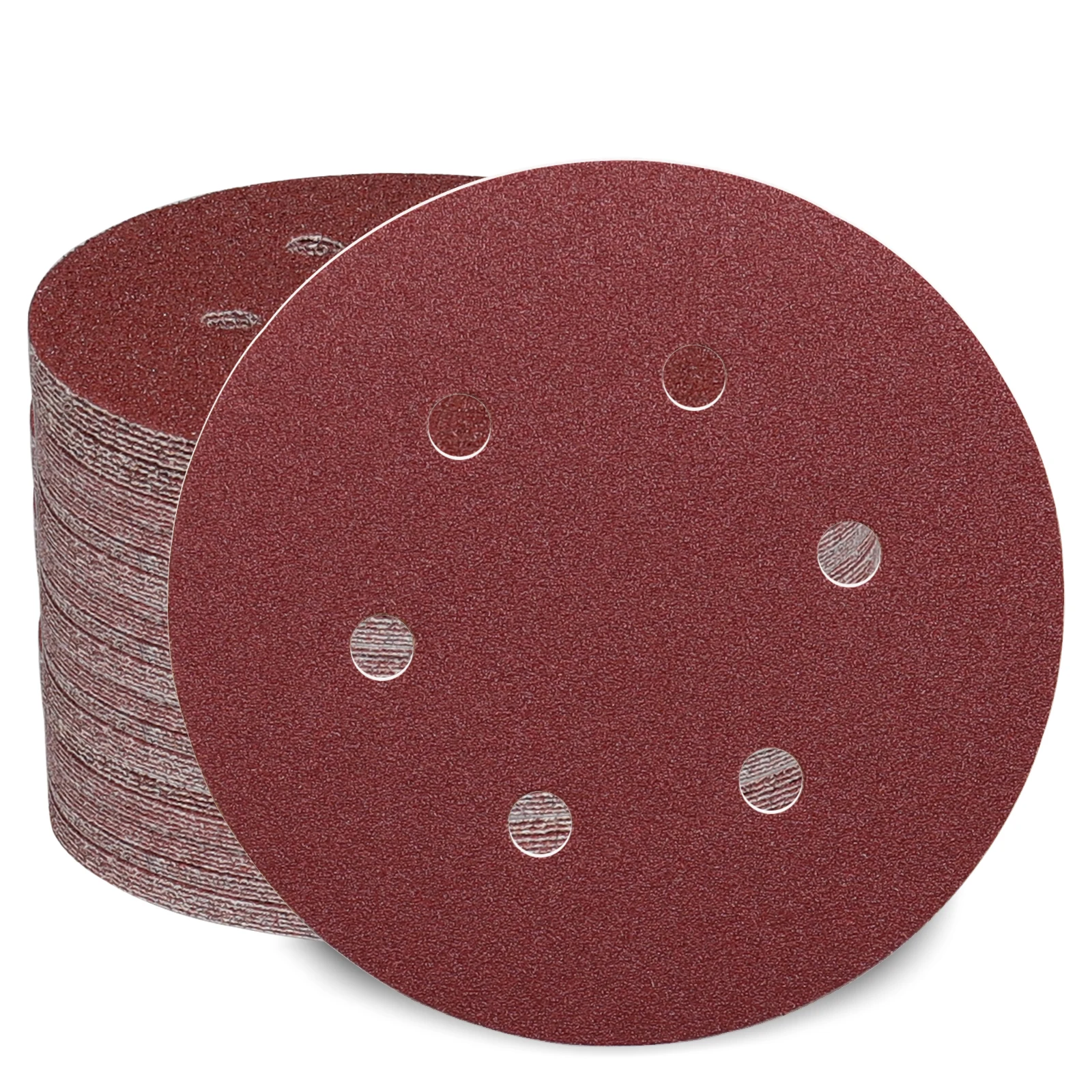100Pcs 6 Inch Sanding Discs 6 Hole Hook Loop, 100Pcs Mixed 60-400 Grit / Single Grit 60-2000, Round Orbital Sandpaper for Sander