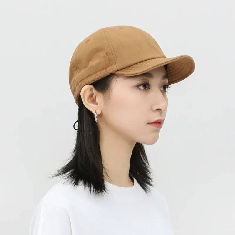 American Short Brim Baseball Cap Ins Fashion Brand Men Women All-Comfortable Skin-Friendly Baseball Cap Korean Style Peaked Cap