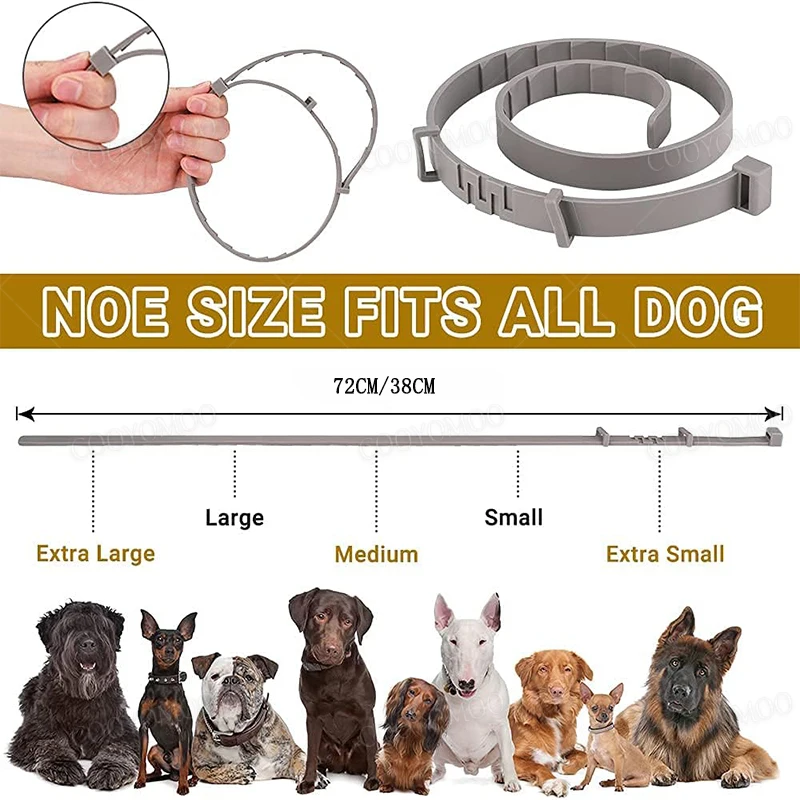 Dog Anti Flea And Ticks Cats Collar Pet 8Month Protection Retractable Pet Collars For Puppy Cat Large Dogs Accessories