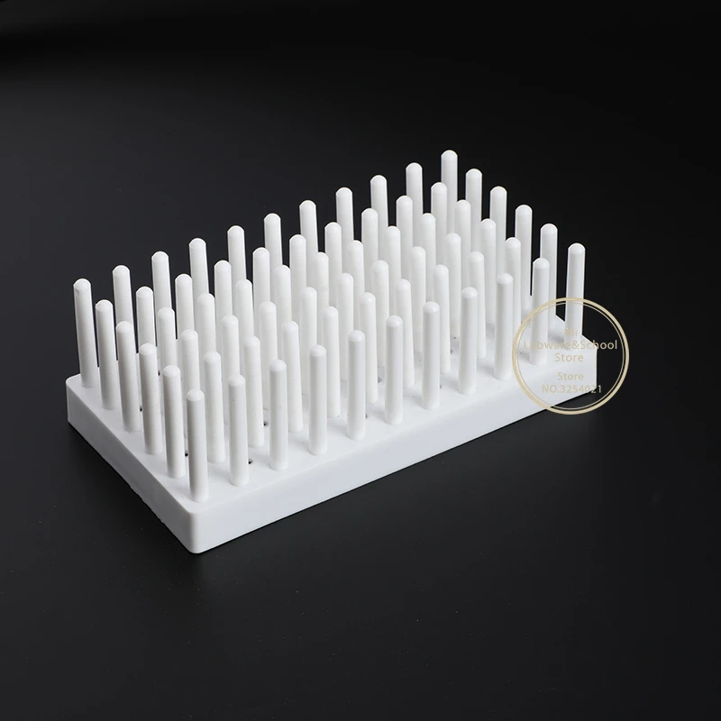 2pcs Lab 66/102column Plastic Column Type Thickening  Test Tube Rack Can Be Inverted Socket