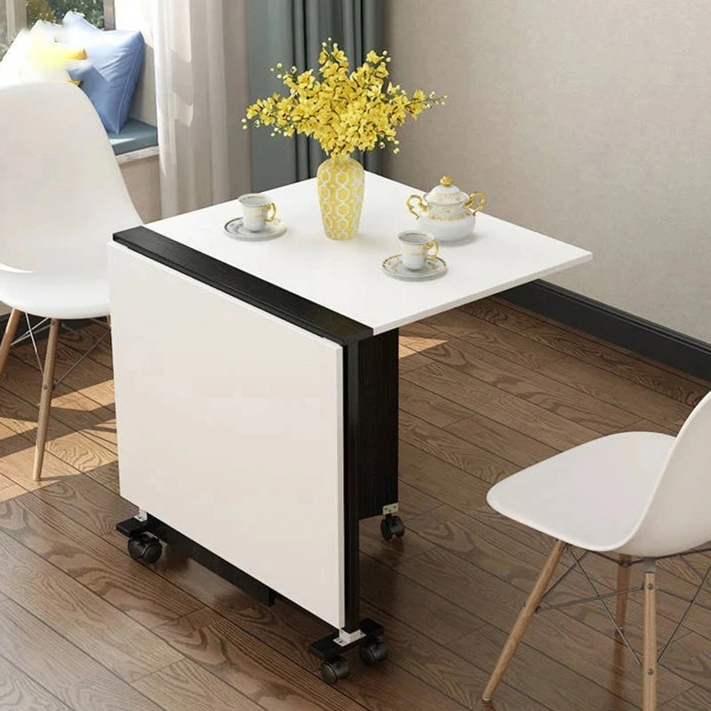Ultra-thin Kitchen Dining Tables Home Furniture Removable Small Apartment Folding Table Simple Rectangular Telescopic Tables