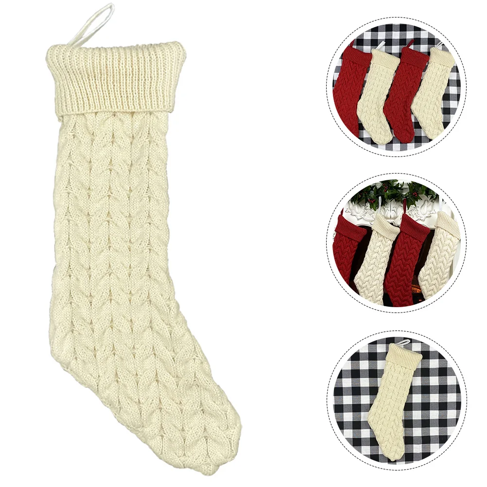 

Gift Bag Christmas Wool Decorations Hanging Giant Xmas Treat Candy Gifts for