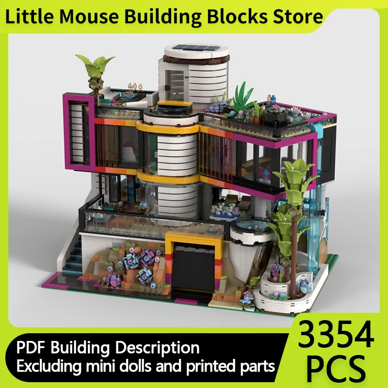 

City Street View Model MOC Building Bricks Modern Luxury House Modular Technology Gifts Holiday Assemble Children Toys Suit