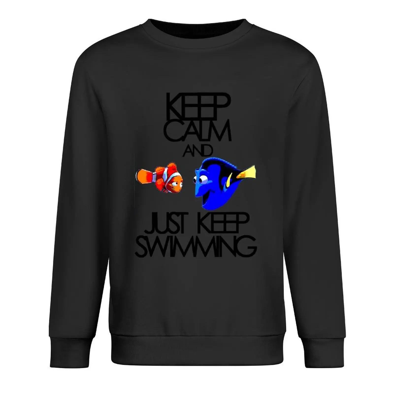 

Keep Calm and Just Keep Swimming Pullover men's sweat-shirt set anime clothes men's clothing hooded sweatshirt for men