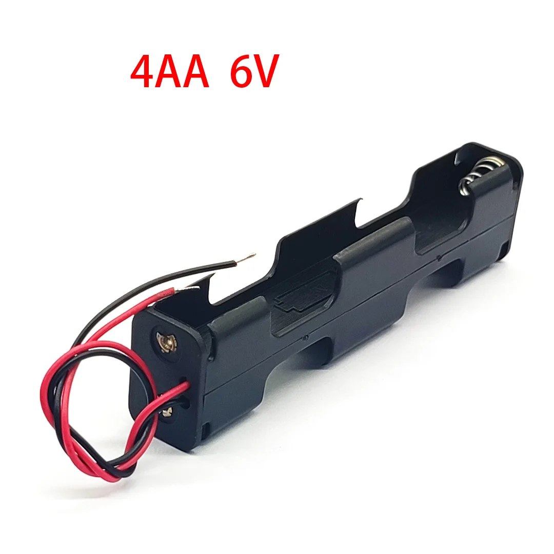 Пластиковый двухслойный держатель для батареек AA, 4 а, 6 в
