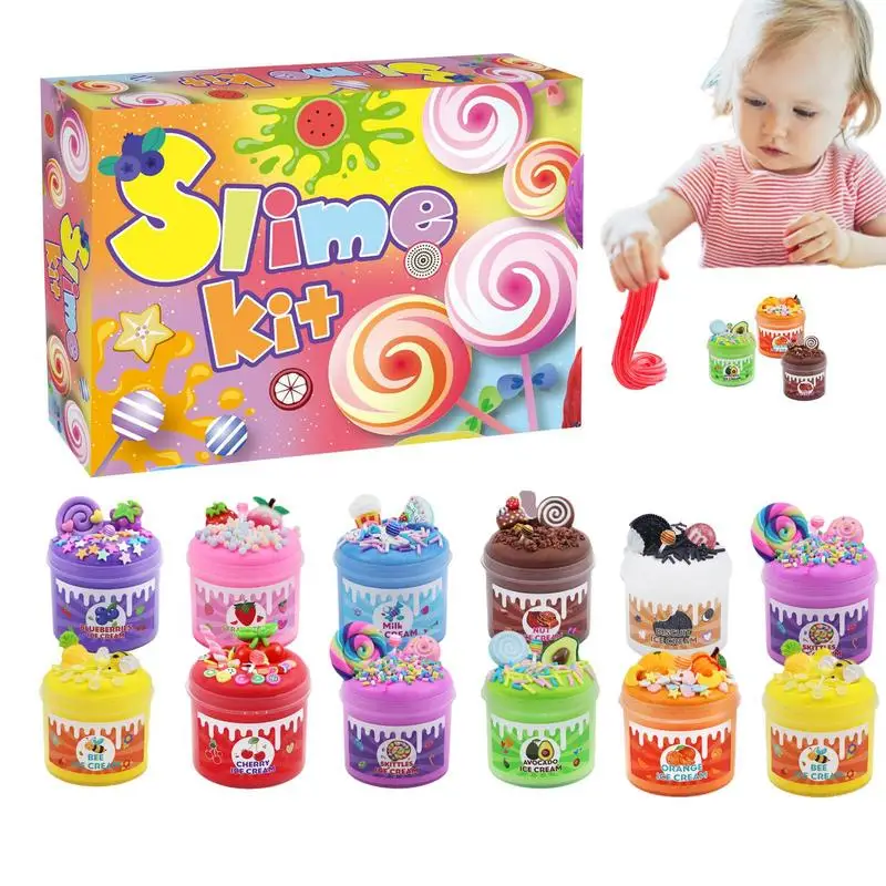 60ml Sensory Sludge Mud 10pcs  Sensory Toy Clay Sludge Mud Play Enhance Children's Creativity And Imagination Relaxing Mud Toys