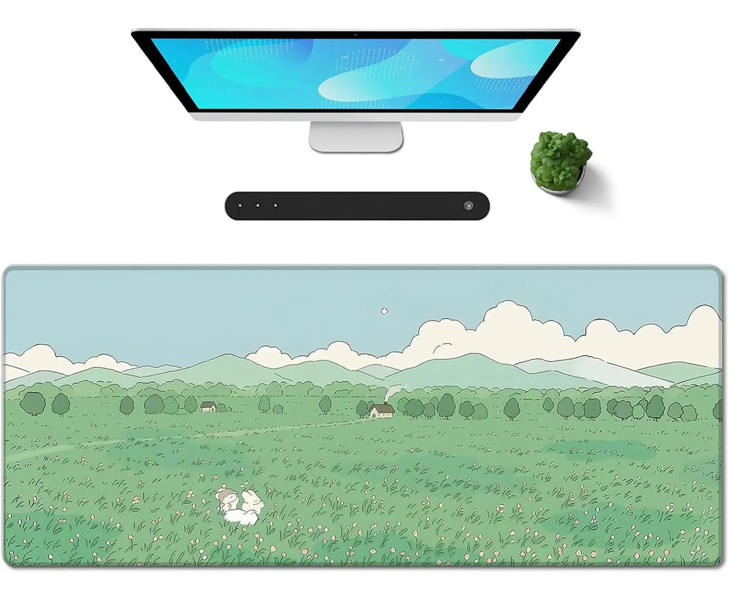 

Gaming Mouse Pad Large Long Extended Big Mousepad Non-Slip Rubber Keyboard Mouse Pad with Stitched Edges for Laptop Home Office