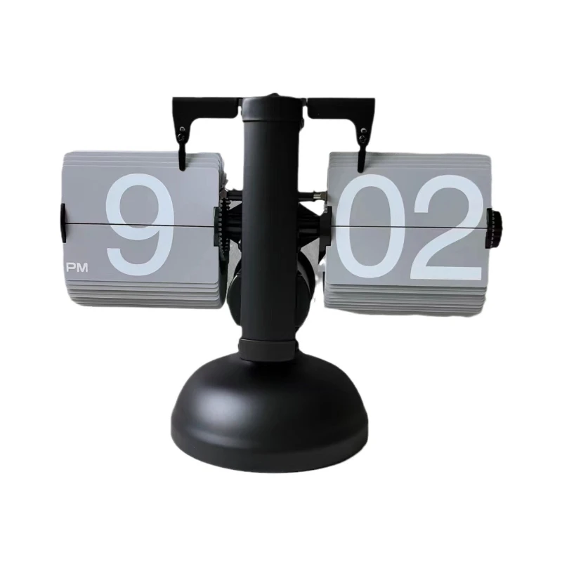 

European automatic page turning clock retro simple home living room small balance mechanical page turning clock