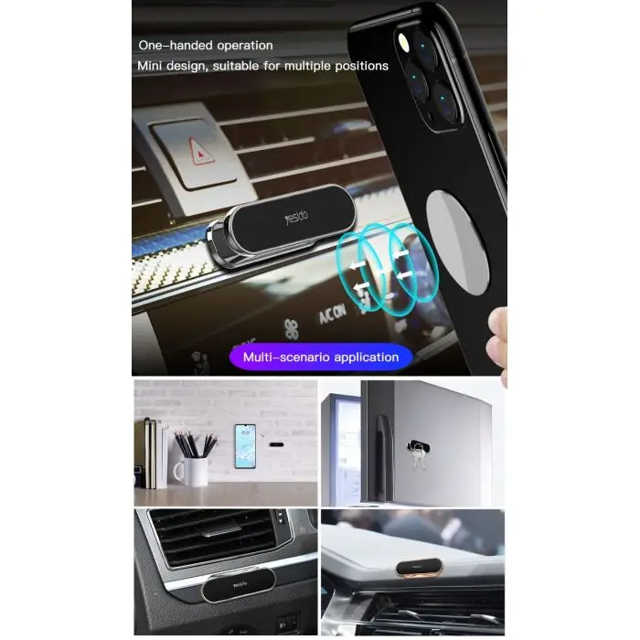 حامل هاتف السيارة Yesido شفط مغناطيسي صغير إبداعي من سبائك الزنك حامل سيارة مغناطيسي Magsafe #5