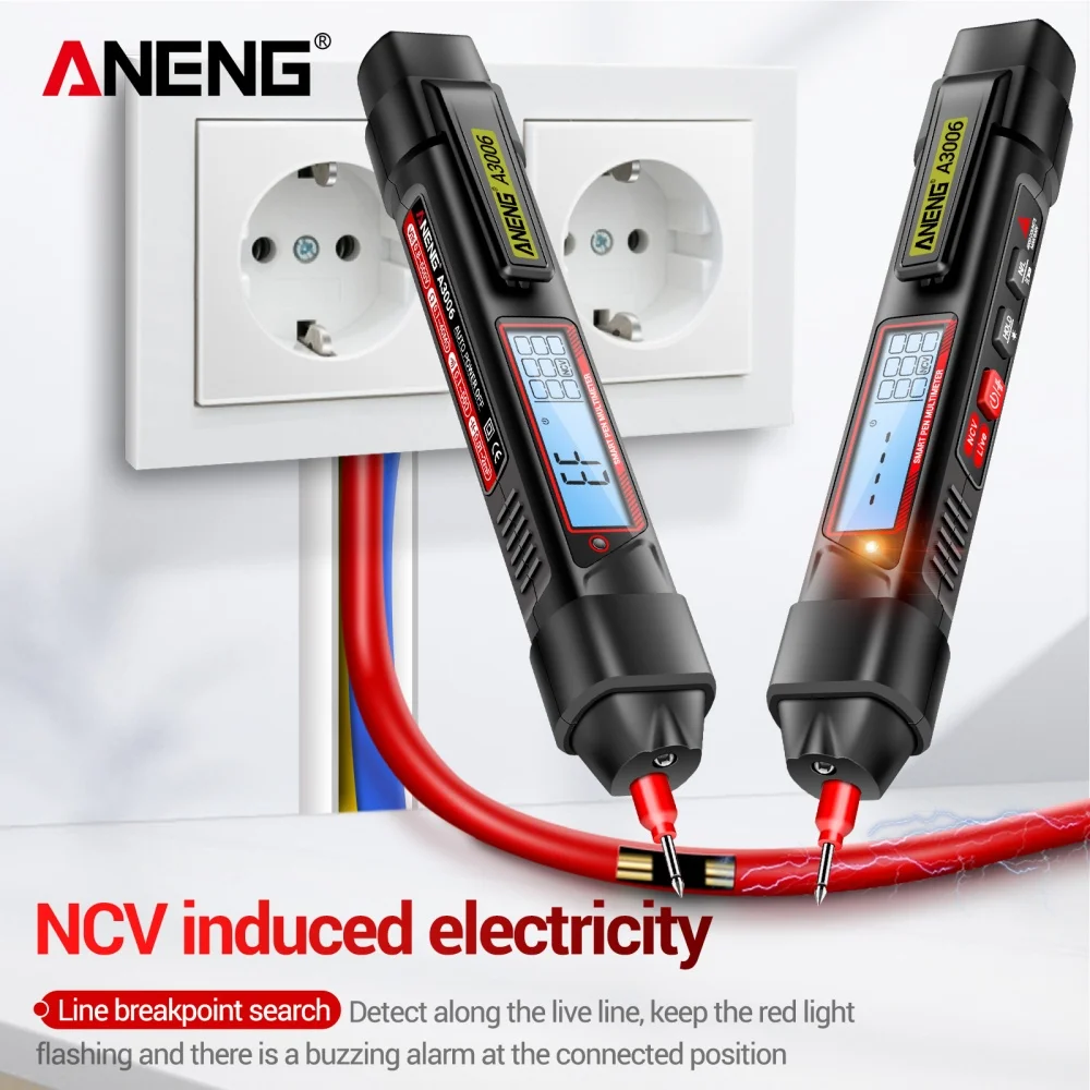 ANENG A3006 Pen Type Digital Multimeter  4000 Counts AC DC Voltage Tester Resistance Capacitance Diode Test Electrician Tools