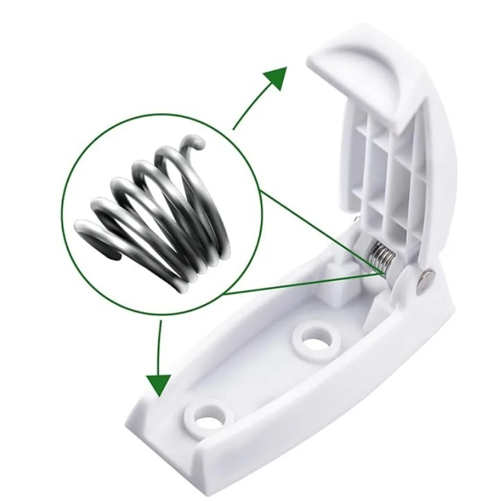 5Pcs 스프링 장착 도어 캐치 홀더 래치 인테리어 캐비닛 충격 방지 캠핑카 수하물 도어 래치 플라스틱 수하물 캐치 홀더