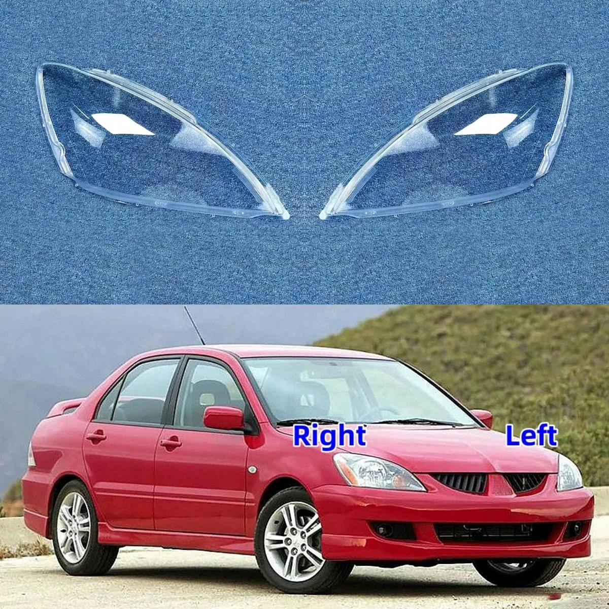 

Прозрачный абажур для фар, абажур для Mitsubishi Lancer 2003 2004 2005