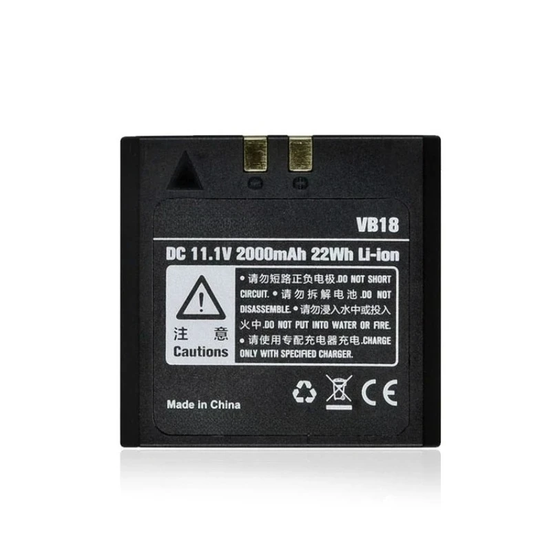 VB18 11.1V 2000mAh 22Wh Rechargeable Flash Battery for Godox V850 V850II V860 V860II Speedlite Optional VC18 Charger Replacement