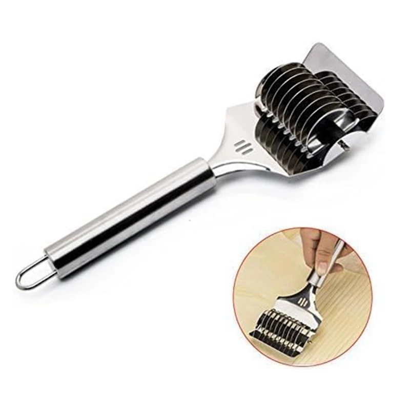 Rodillo de celosía de fideos de acero inoxidable de alto grado, cortador de masa para cocina, herramientas de cocina, duradero, fácil de usar
