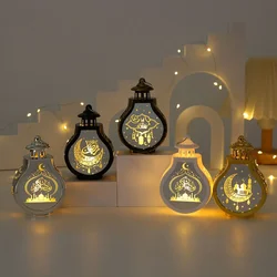 2024 Ramadan LED Lantern Light Eid Mubarak Decoration for Home Islamic Muslim Festival Party Ramadan Kareem Decor EID Al Adha