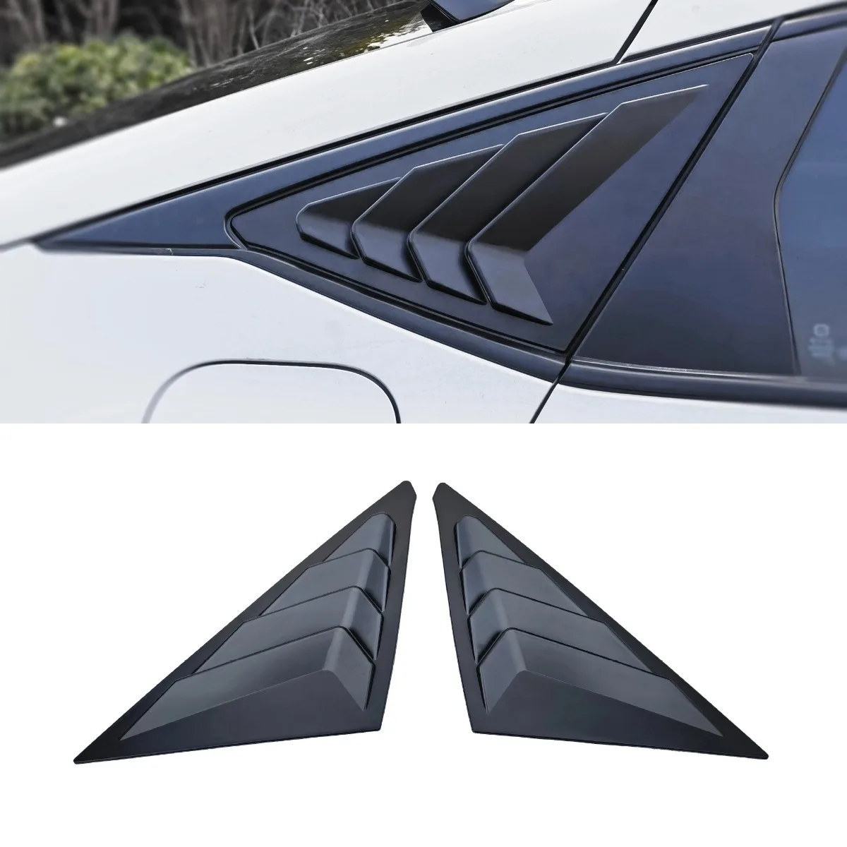 Car Side Rear Window Louver Shutter Cover For Honda Civic Hatchback 11th Gen Body Kit Car Accessories