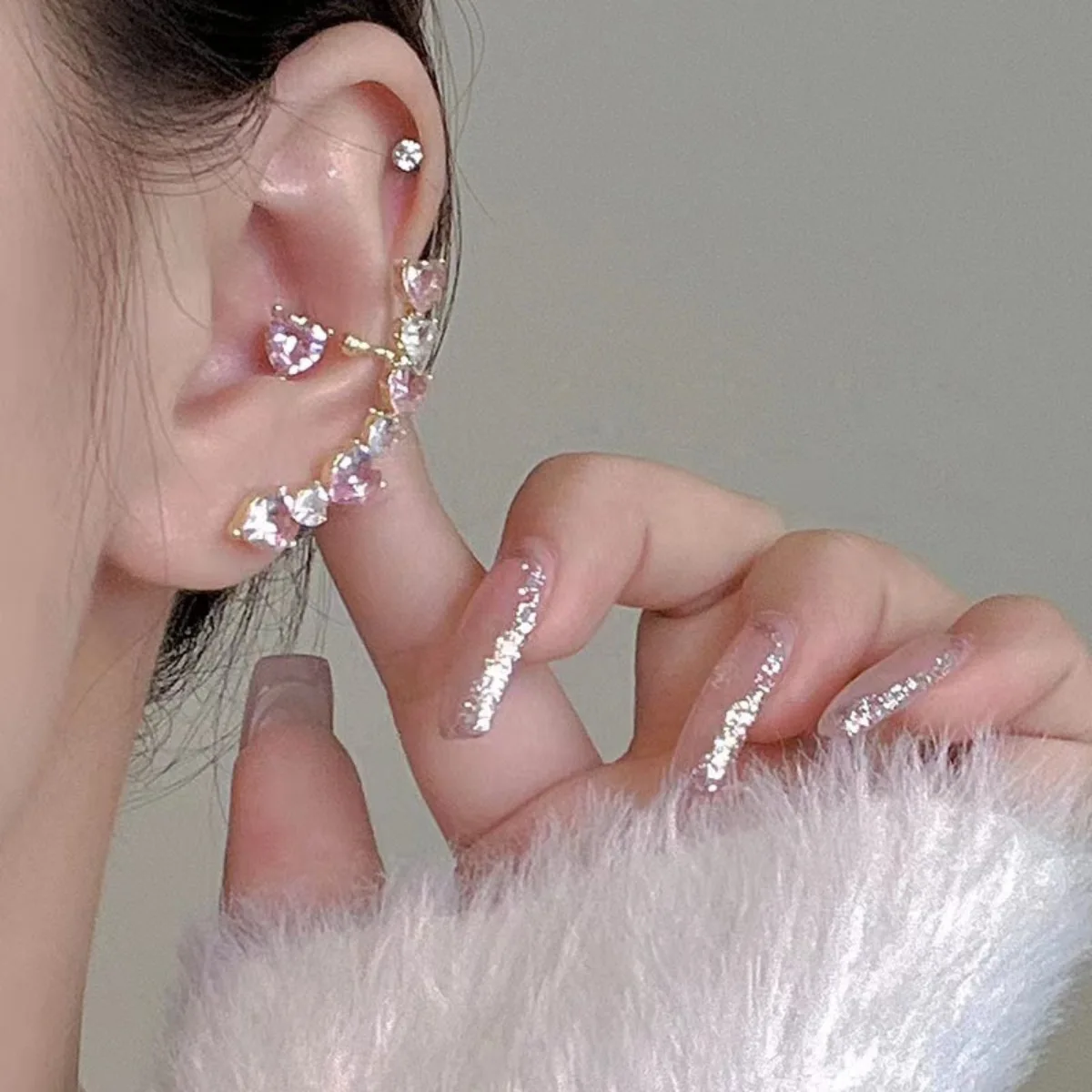 Brincos completos de zircão para mulheres, joias brilhantes, borla borboleta, forma de flor, acessórios sensuais, moda coreana, luxo, novidade