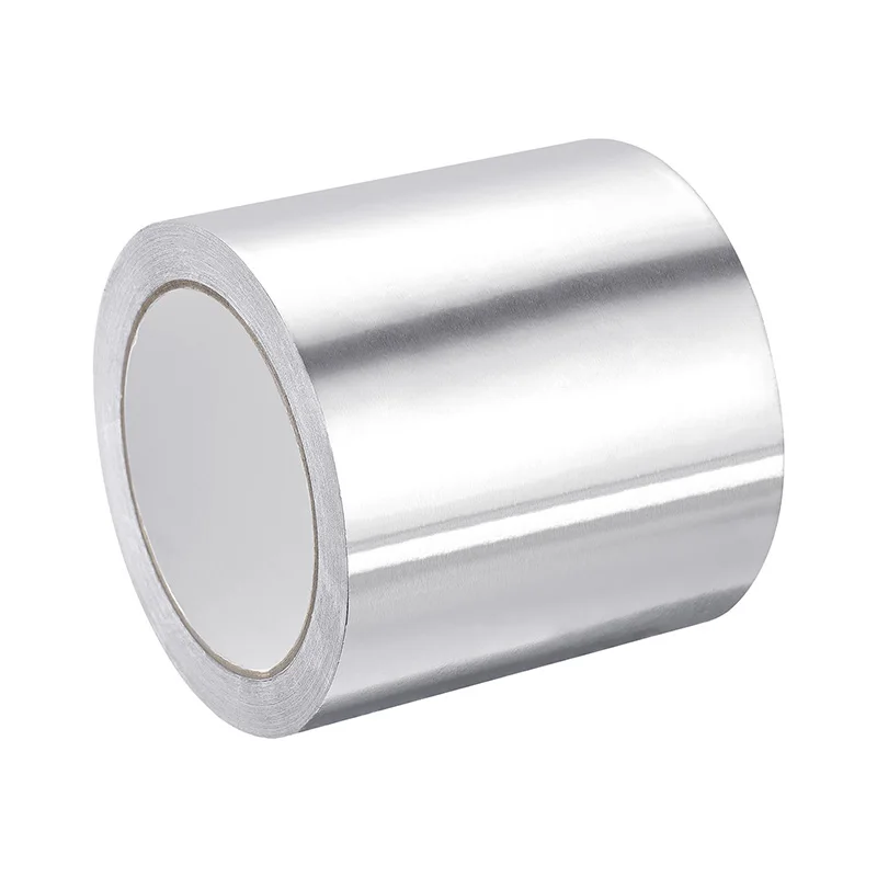 Cinta de papel de aluminio para HVAC y aislamiento, adhesivo fuerte de plata, resistente a altas temperaturas, reparación de Metal, 20m, 1 rollo