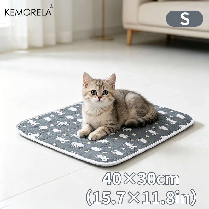 Sommer-Eisseide Haustier-Kühlmatte Wasserdichte Hunde- und Katzen-Schlafunterlage Rutschfeste Waschbare Sofaauflage Selbstkühlende Haustierbett-Accessoires – Detail 11