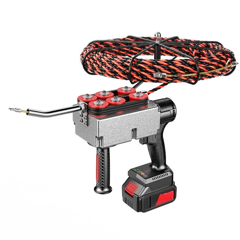 Brushless lithium wire threading machine, rechargeable wire pulling machine, electric wire pulling device