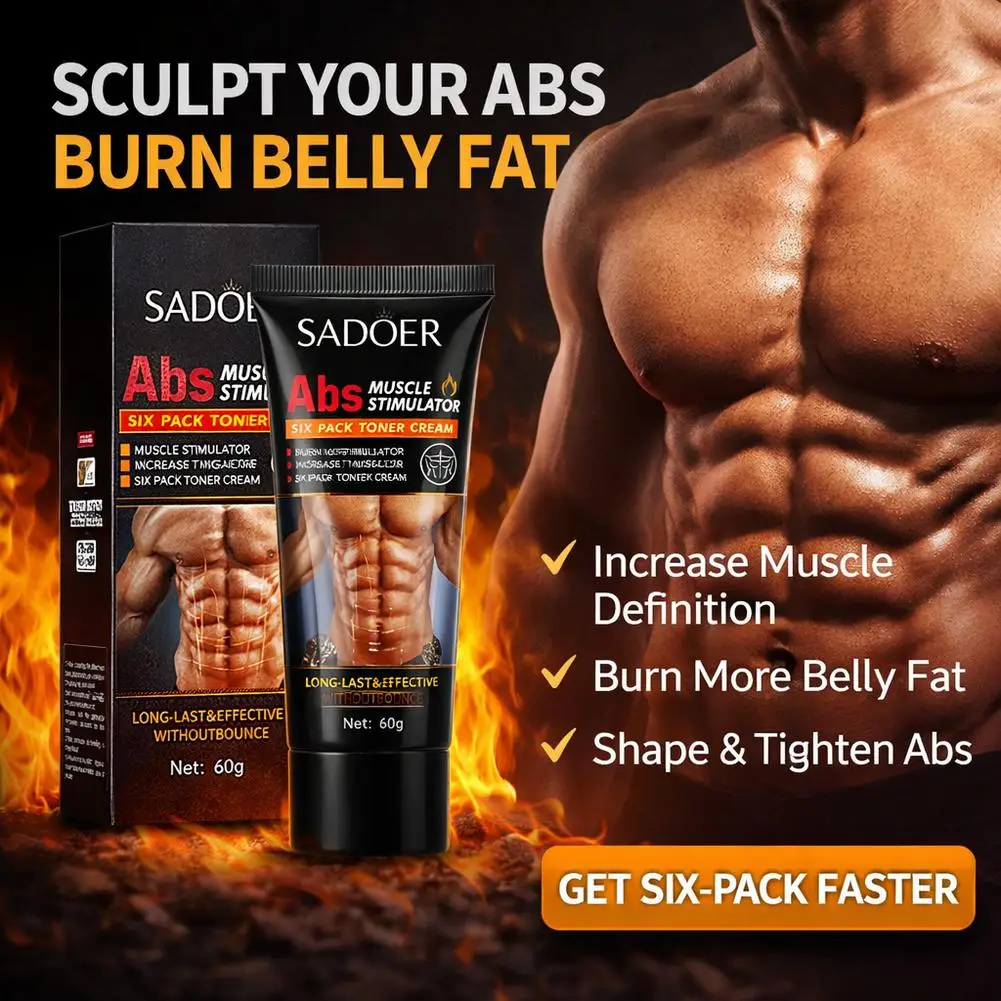 Abdominal Muscle Stimulator Cream Fat Burning Abdominal Shaping Heat Cream Muscle Tightening Body Workout Massage Cream
