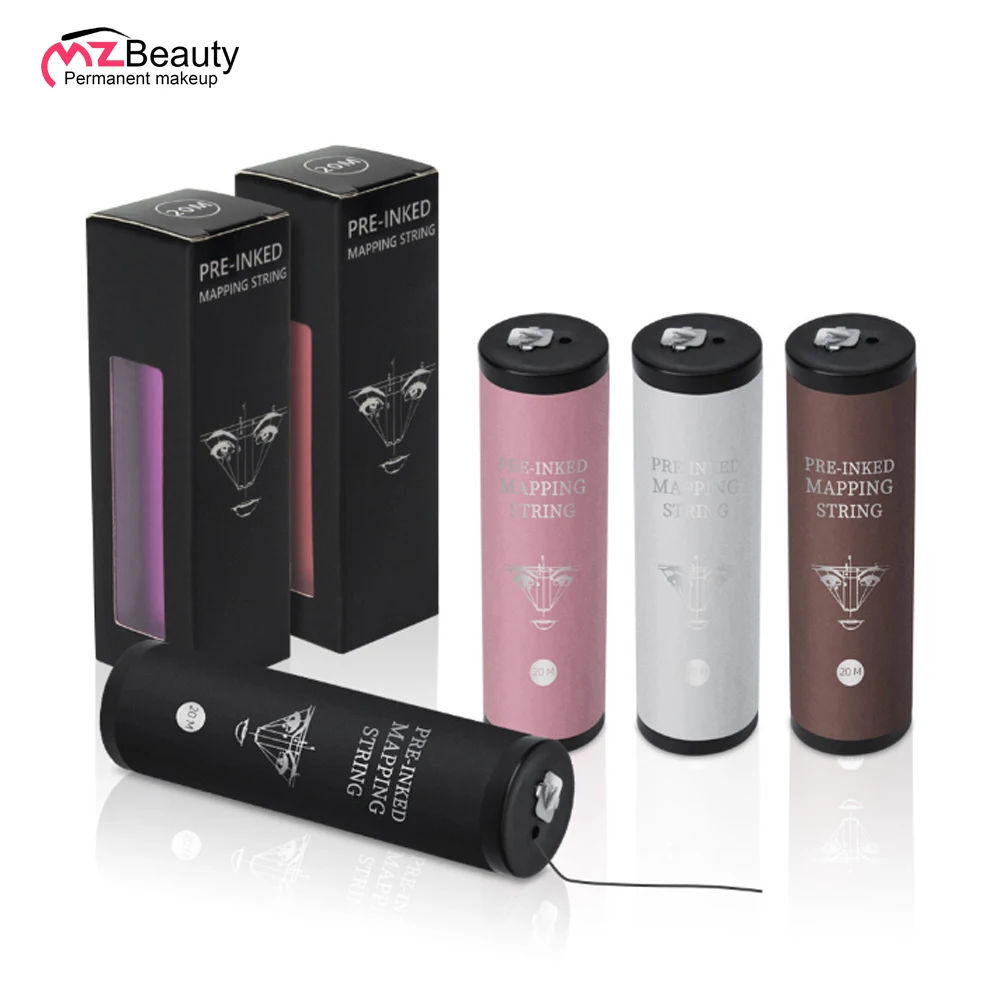 20M Mapping Pre-ink String Microblading Eyebow Make Up Dyeing Thread Semi Permanent Positioning Line Eyebrow Measuring Tools 3D