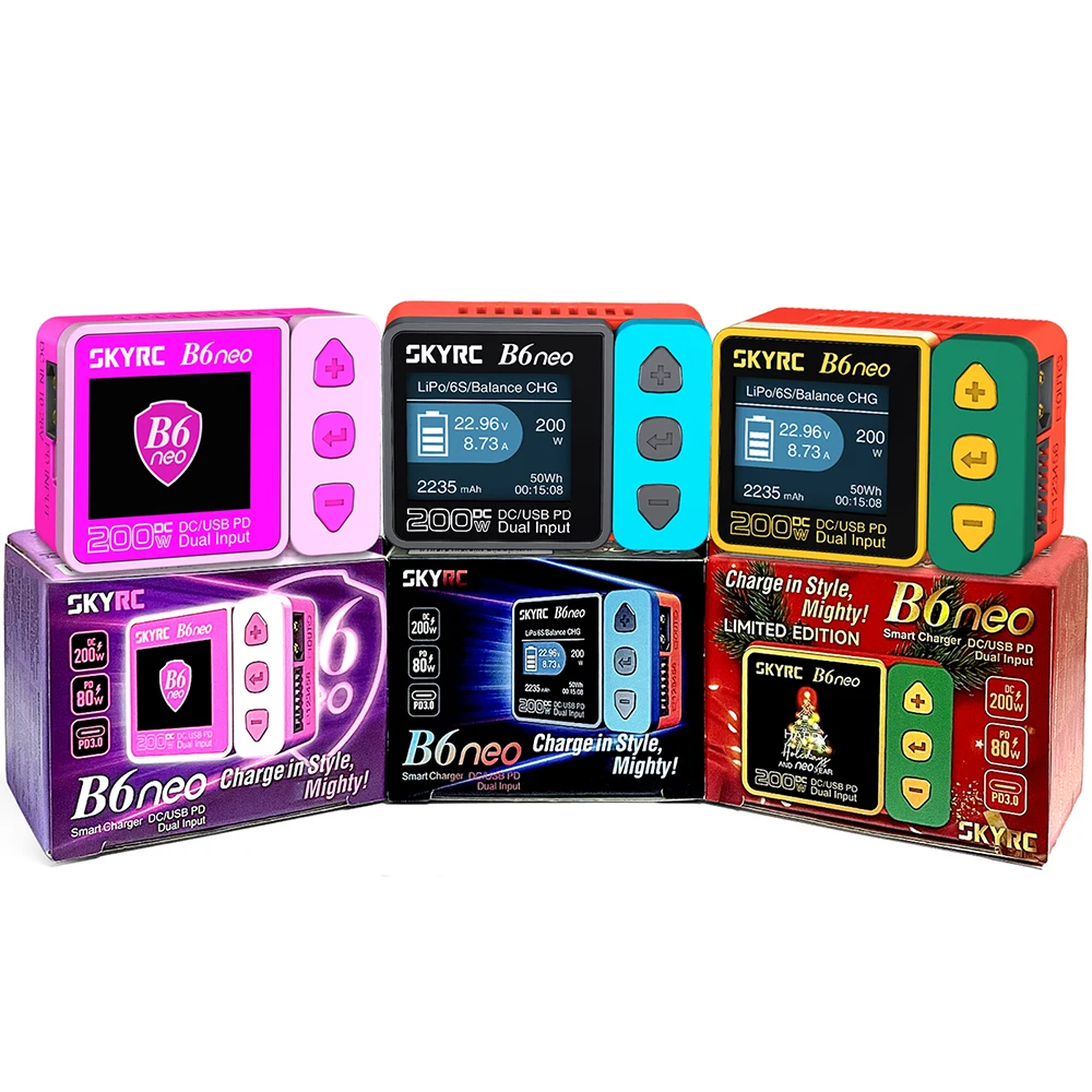 

SKYRC B6neo / B6neo+ LiPo Battery Smart Balance Charger DC 200W PD 80W Input for RC Model Car Ship Boat Airplane