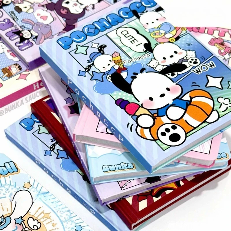 دفتر ملاحظات سانريو هالو كيتي سينامورول بوشاكو أنيمي ثنائي الأبعاد للطلاب صفحات ملونة عالية الجودة هدايا دفتر الأستاذ