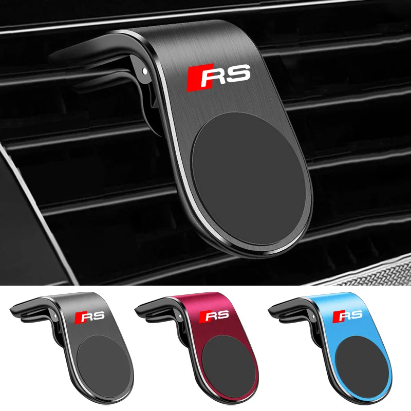 

Car Magnetic L-shaped Car Dedicated GPS Phone Holder Air Outlet Clip For Audi RS A4 B5 B6 A3 A5 A6 C6 C5 A1 A7 A8 Q2 Q3 Q5 Q7 Q8