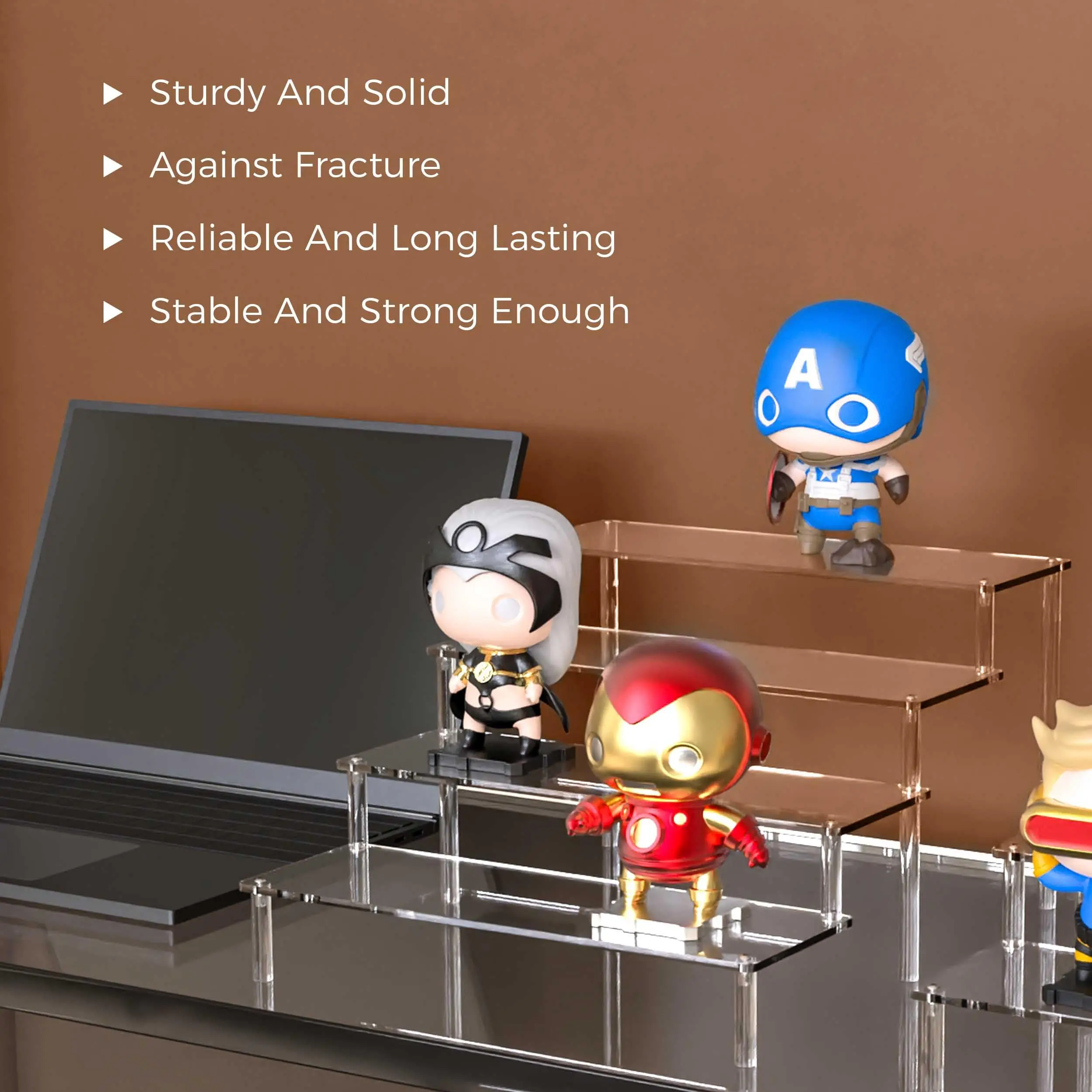 Acrylic Stands for Display,Clear Cupcakes Display Risers Stand Cologne Organizer Acrylic Shelves for Amiibo Funko POP Figures