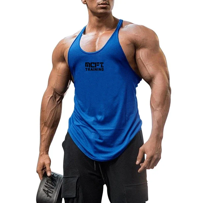 Muscleguys Gym Stringer Tank Top Men Summer Bodybuilding Sleeveless Undershirt For Men Fitness Clothing Cotton Sports Jerseys