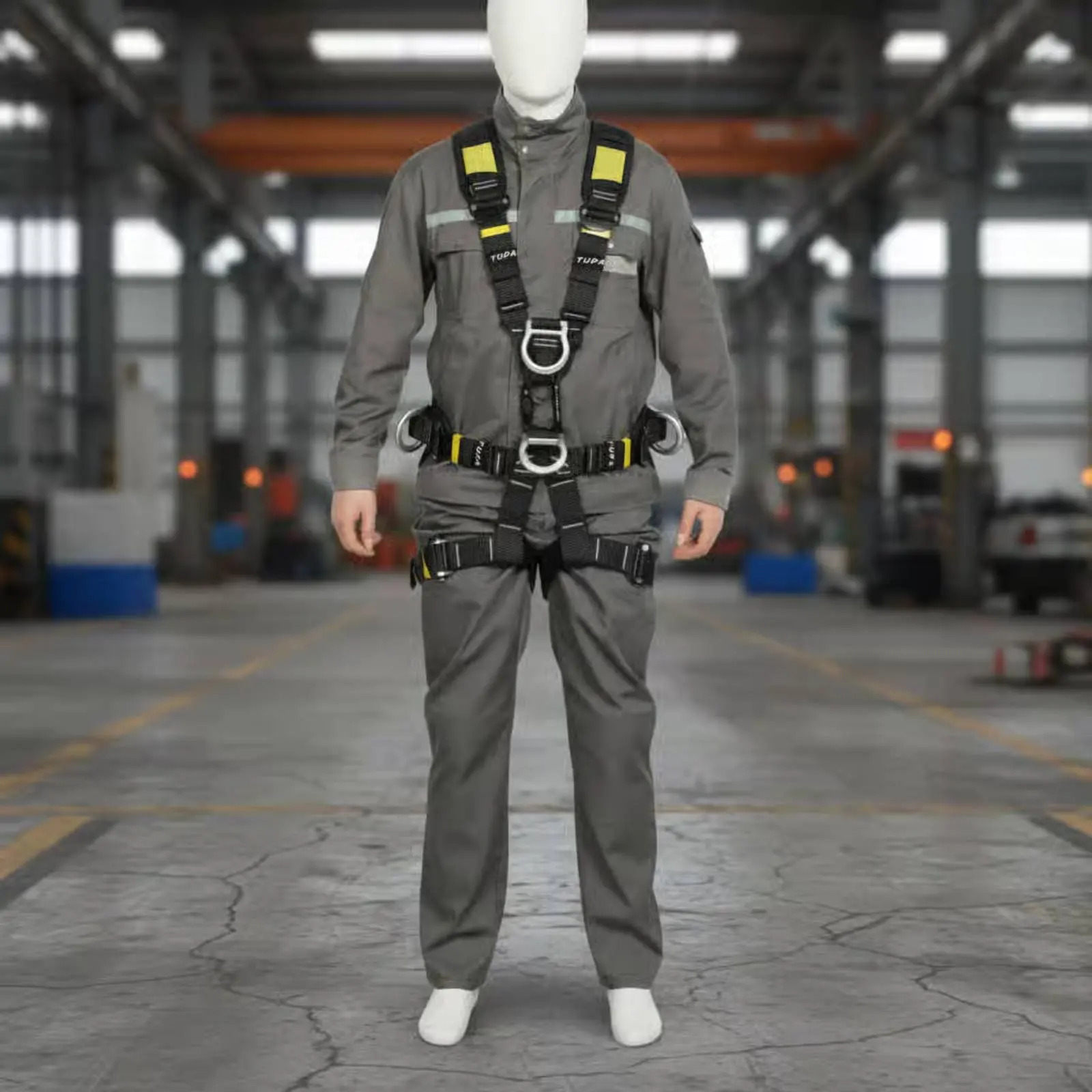 Work at Height Harness Fall Protection Full Body Climbing Harness Heavy Duty Adjustable Straps for Maintenance, Construction