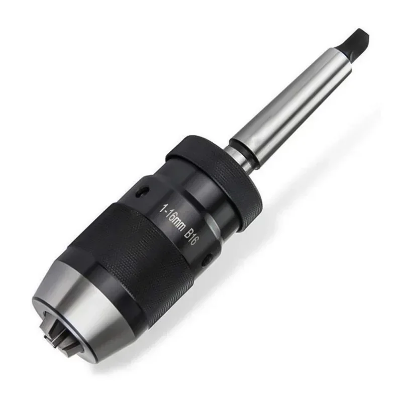 MT2-B16 1-16MM MK2 mandrel live core drill chuck durable taper steel self-tightening keyless accessory lathe tool