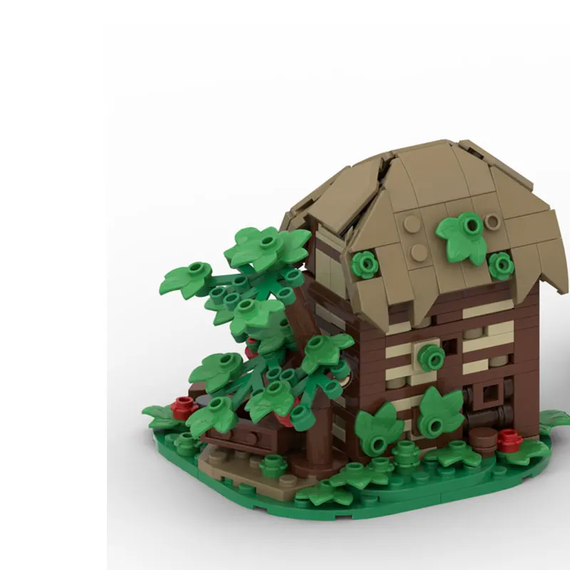 MOC-228789 48 قطعة اللبنات الجسيمات الصغيرة قلعة القرون الوسطى فناء التوسع لعبة مجسمة #6