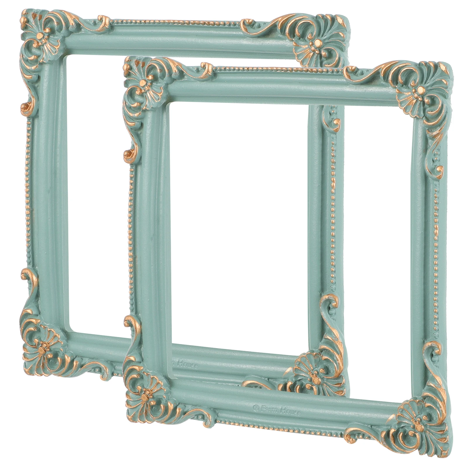 

2pcs Mini Photo Frame Vintage Resin Retro Ornament Tiny Decor Small Frames Sturdy Home Walls Travel