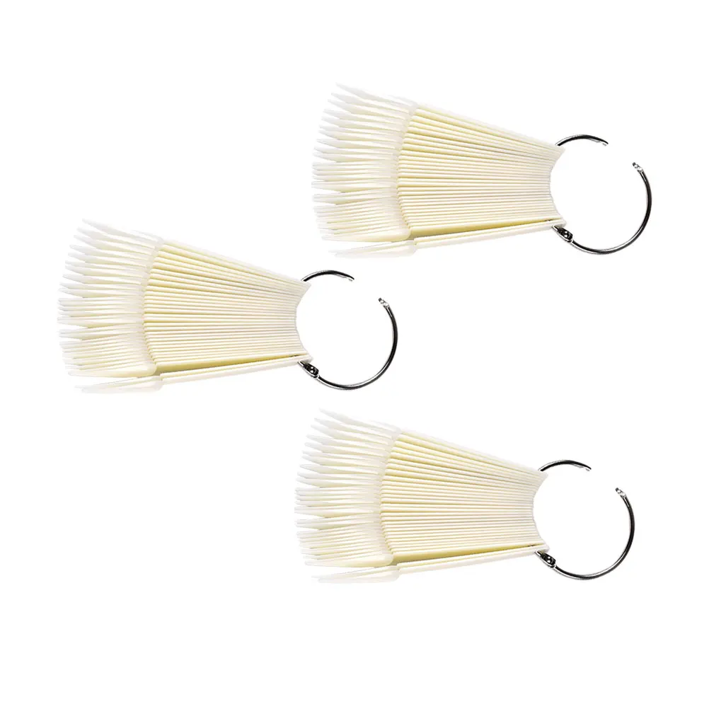 

3Sets Nail Practice Tips Fan Shape Manicure Display Card Practice Chart Nail Color Palette High Quality Smooth