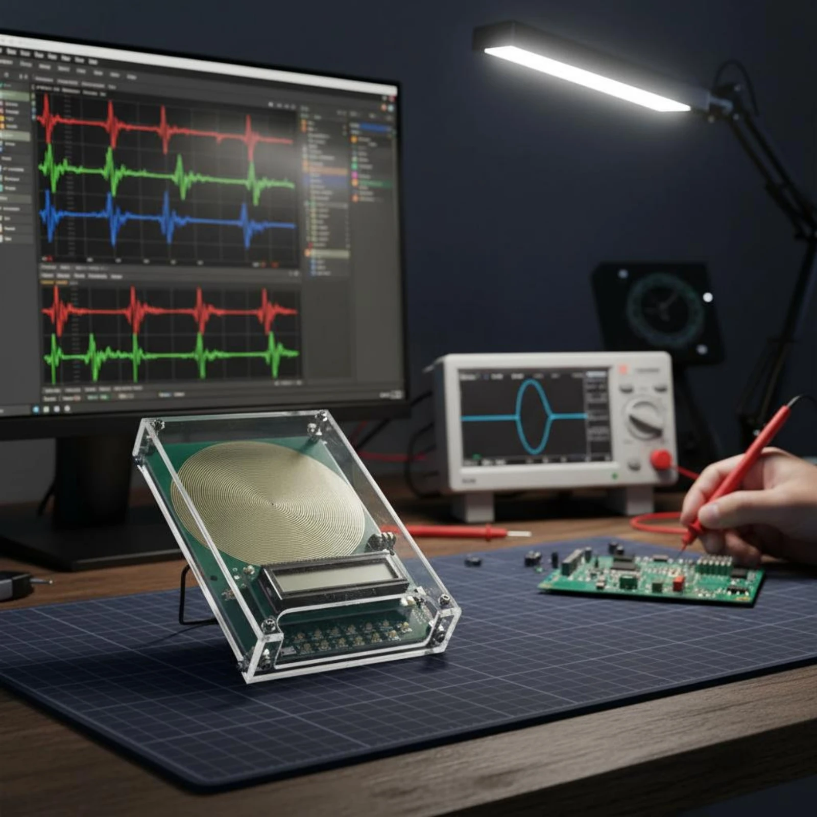 Planetary Frequency Wave Generator Portable Planetary Frequency Resonance Generator 7.83Hz Wave Oscillator Digital Screen