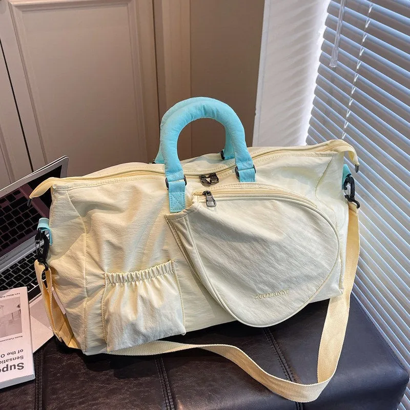 lightweight-portable-fitness-badminton-bag-large-capacity-handheld-shoulder-bag-short-trip-travel-bag-waterproof-crossbody