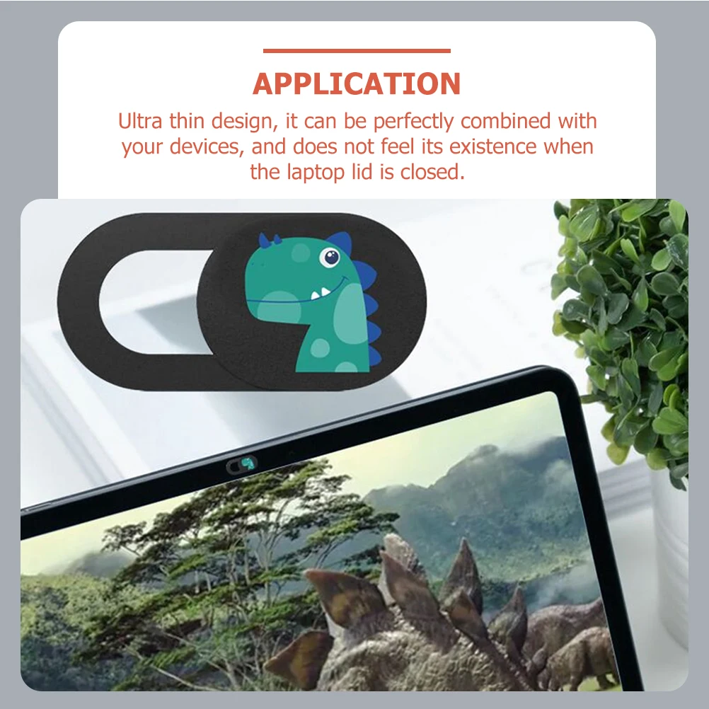 

3 Pcs Cover Lens Protector Webcam Privacy Slider Dinosaur Laptop Computer Cute for