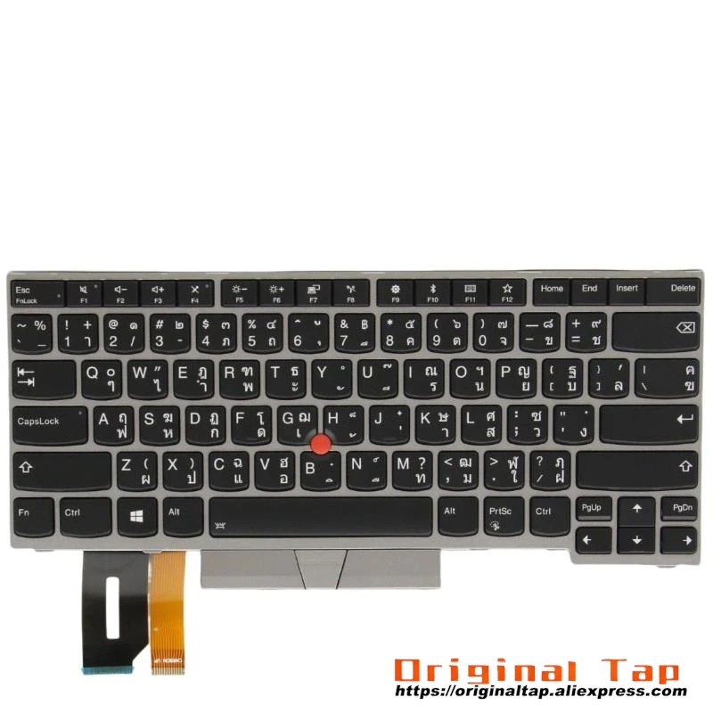 TH Thai Backlit Keyboard for Lenovo Thinkpad E480 E485 E490 T480S T490 T495 P43S L480 L490 L380 L390 Yoga 01YN373 01YN453