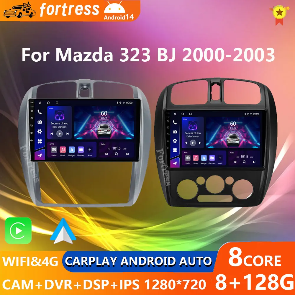 

Fortress 8G+128G QLED Car Radio For Mazda 323 BJ 2000-2003 Multimedia Video Player Auto Navigation Android 13 2din DVD Head Unit