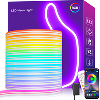 Silicone Led Strip Neon Ligh Bluetooth APP Control Intelligent RGB Light Strip IP67 Waterproof US UK EU LED Lights 5M -10M